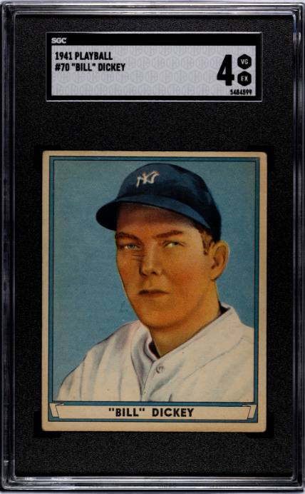 1941 Playball #70 Bill Dickey SGC 4 SN 5484599