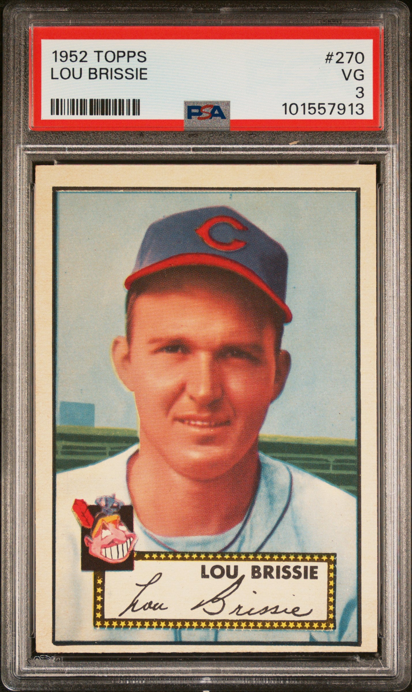 1952 Topps #270 Lou Brissie PSA 3 SN 101557913