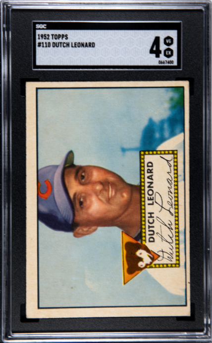 1952 Topps #110 Dutch Leonard SGC 4 SN 0667400