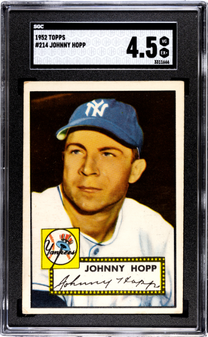1952 Topps #214 Johnny Hopp SGC 4.5 SN 3311666