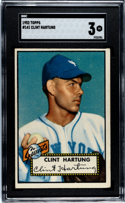 1952 Topps #141 Clint Hartung SGC 3 SN 7722751