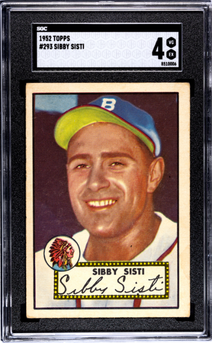 1952 Topps #293 Sibby Sisti SGC 4 SN 8510006