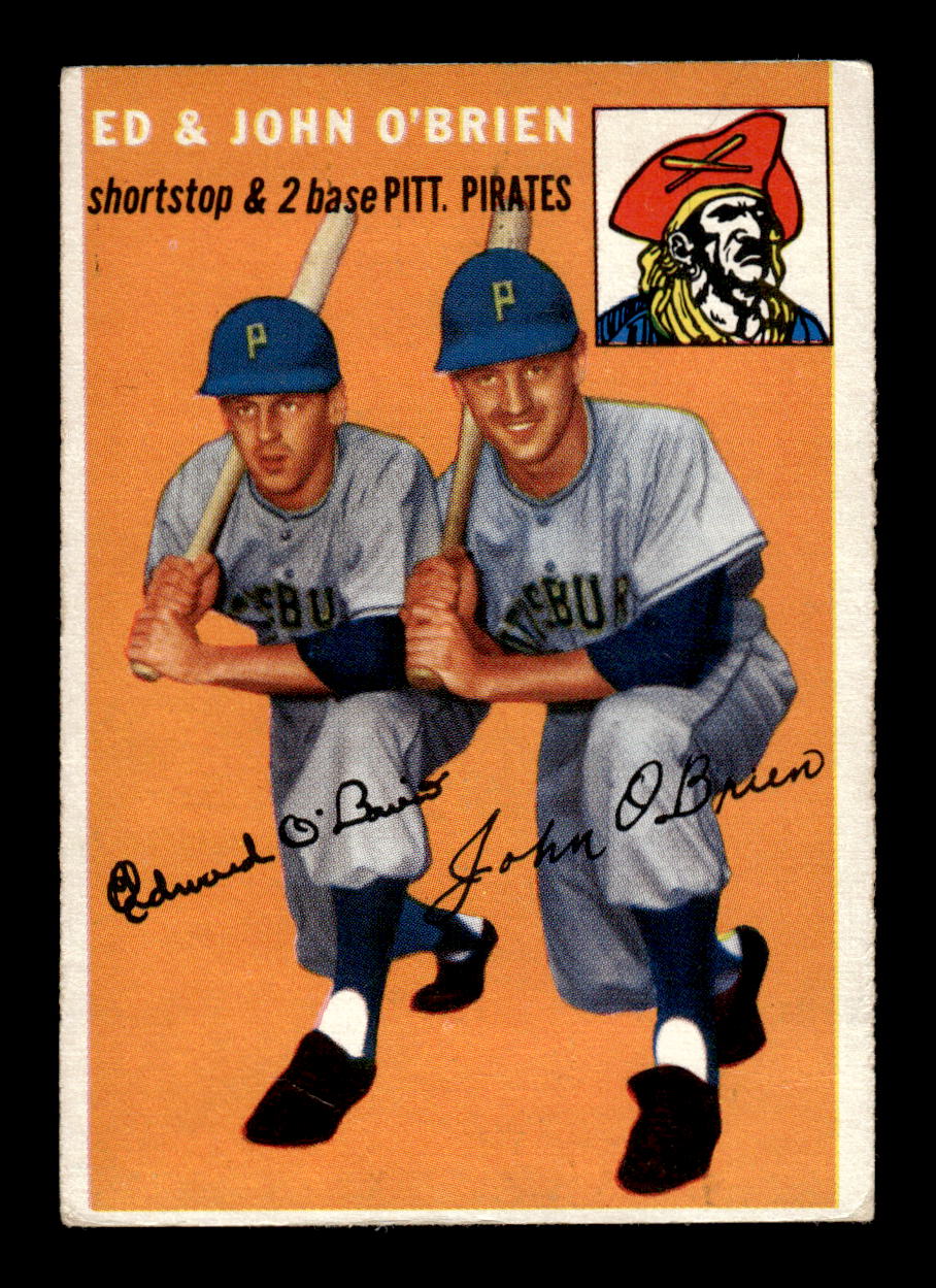 1954 Topps #139 Ed &amp; John O'Brien Pittsburgh Pirates VGEX HOF10010821