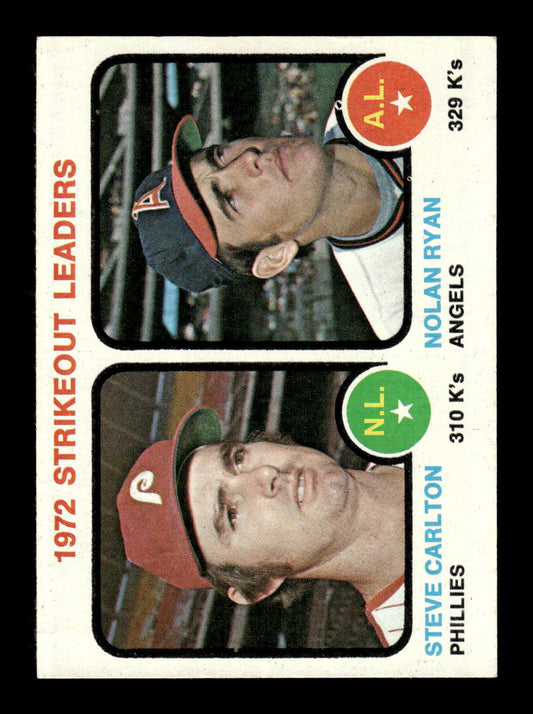 1973 Topps #67 Strikeout Leaders Carlton  Nolan Ryan VGEX HOF10010846