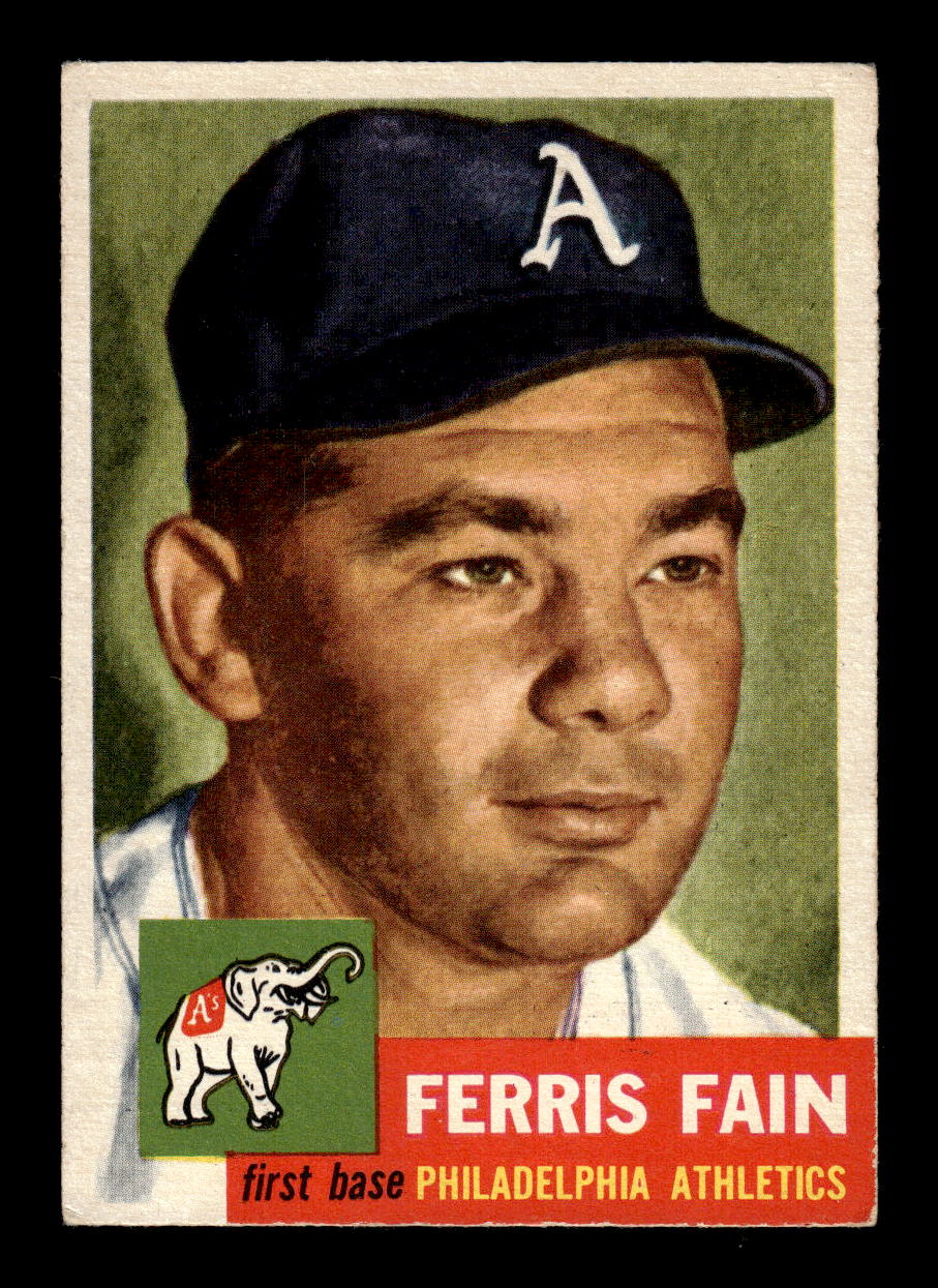 1953 Topps #24 Ferris Fain Philadelphia Athletics EX HOF10010847