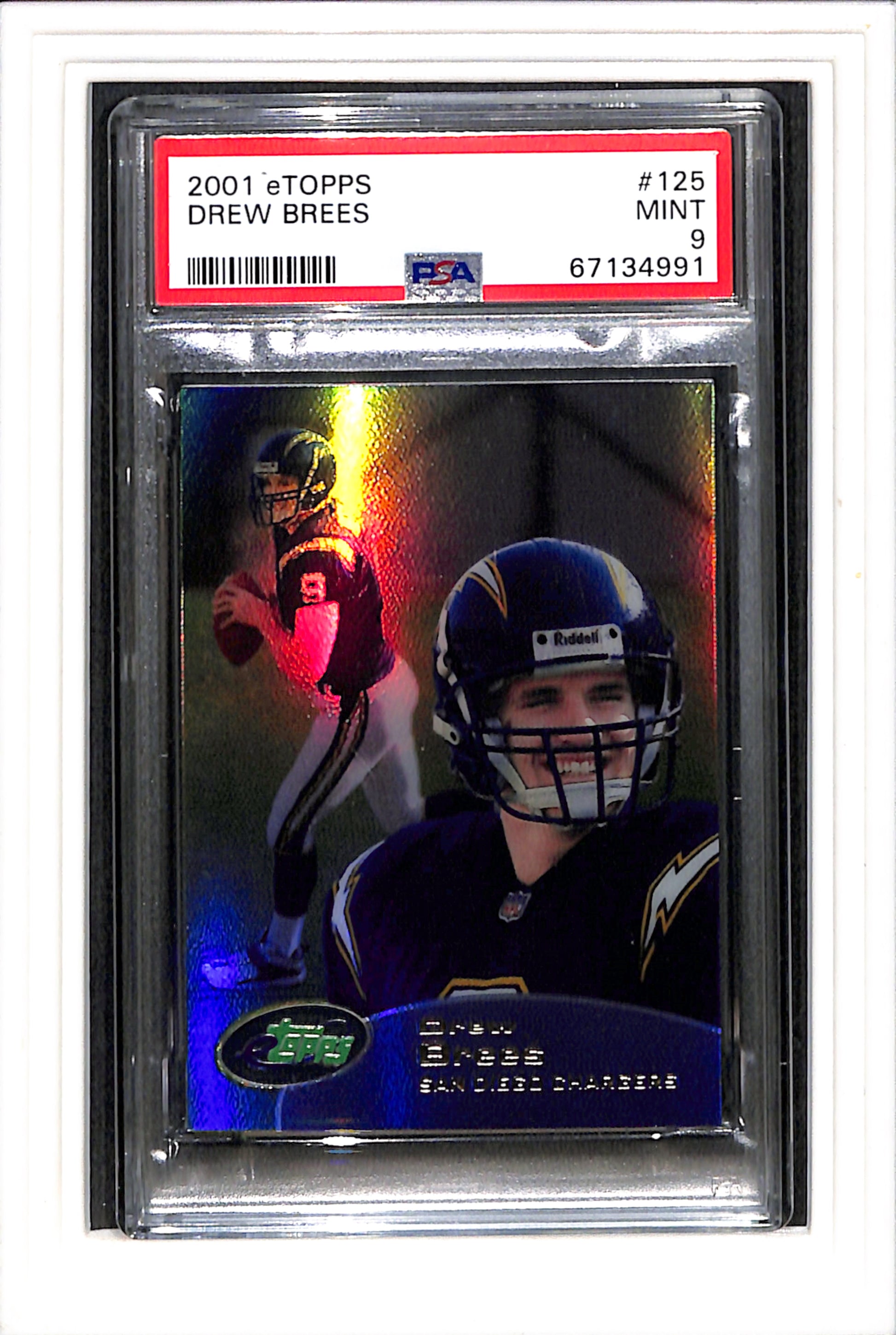 2001 Etopps #125 Drew Brees PSA 9 SN 67134991