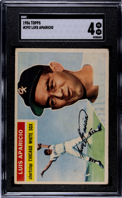 1956 Topps #292 Luis Aparicio SGC 4 SN 0558685
