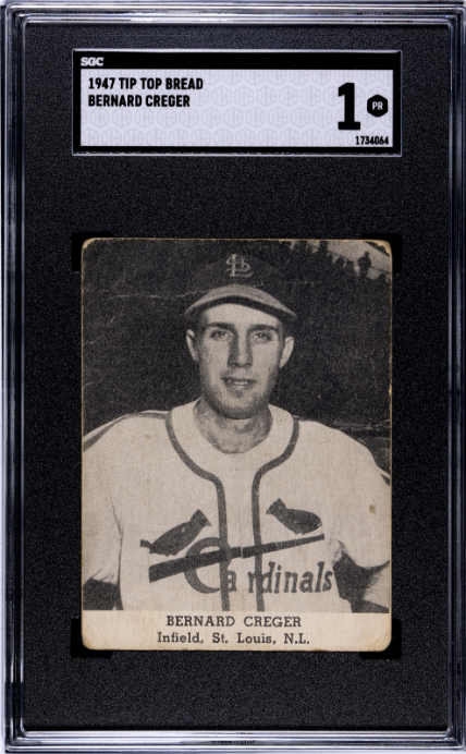 1947 Tip Top Bread # Bernard Creger SGC 1 SN 1734064