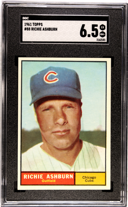 1961 Topps #88 Richie Ashburn SGC 6.5 SN 2162101 SHARP!