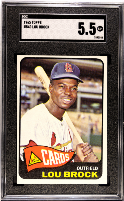 1965 Topps #540 Lou Brock SGC 5.5 SN 3590546
