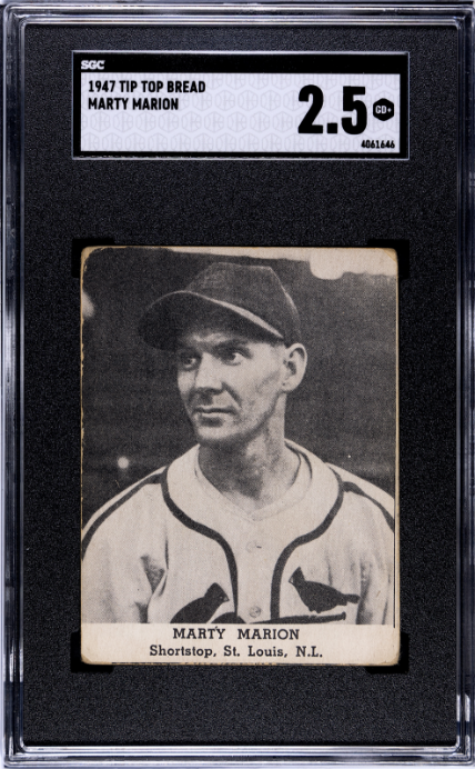 1947 Tip Top Bread # Marty Marion SGC 2.5 SN 4061646