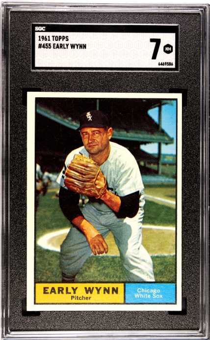 1961 Topps #455 Early Wynn SGC 7 SN 6469586 SHARP!