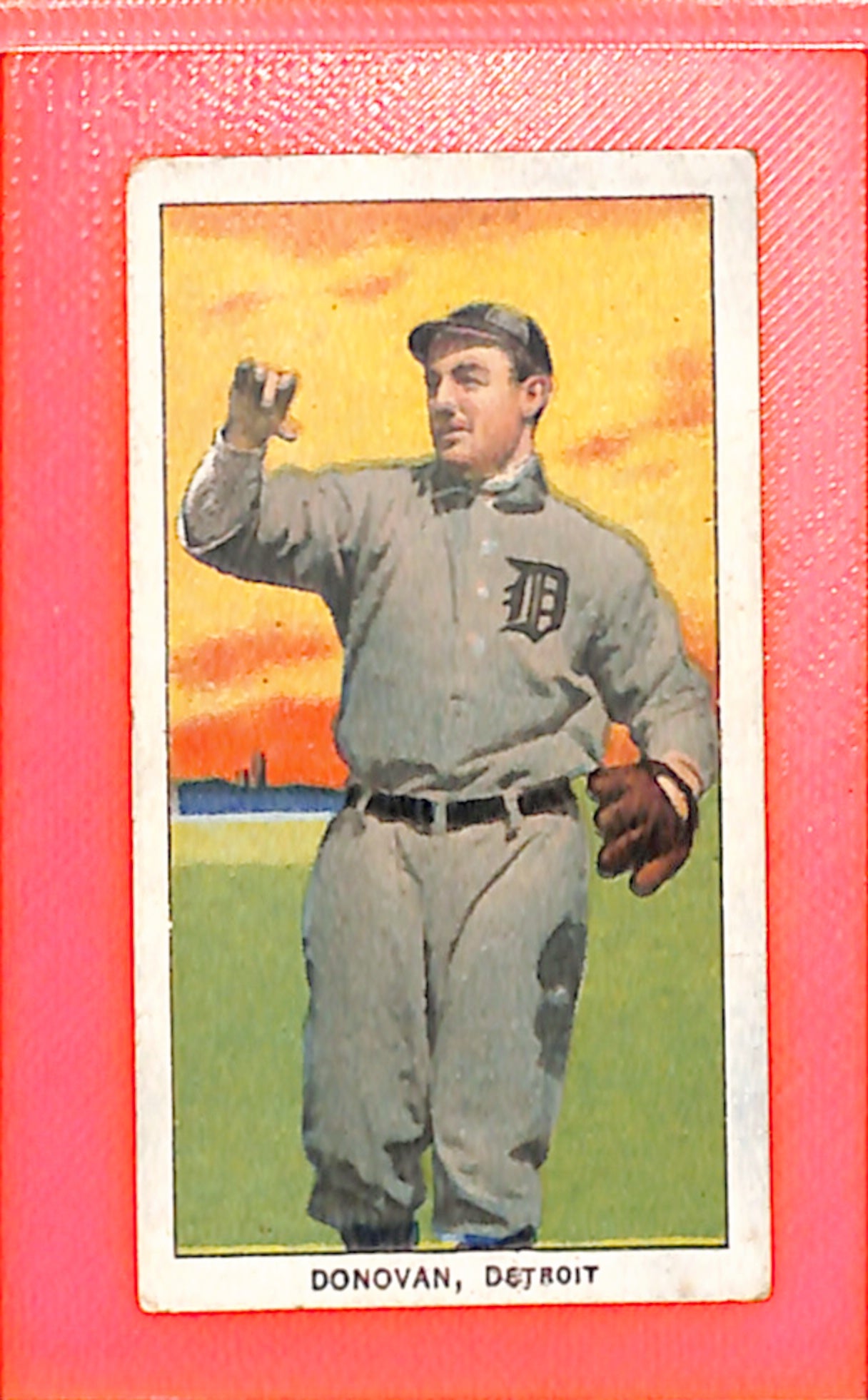 1909-11 T206 Wild Bill Donovan THROWING Piedmont - EX Detroit Tigers HOF10010887