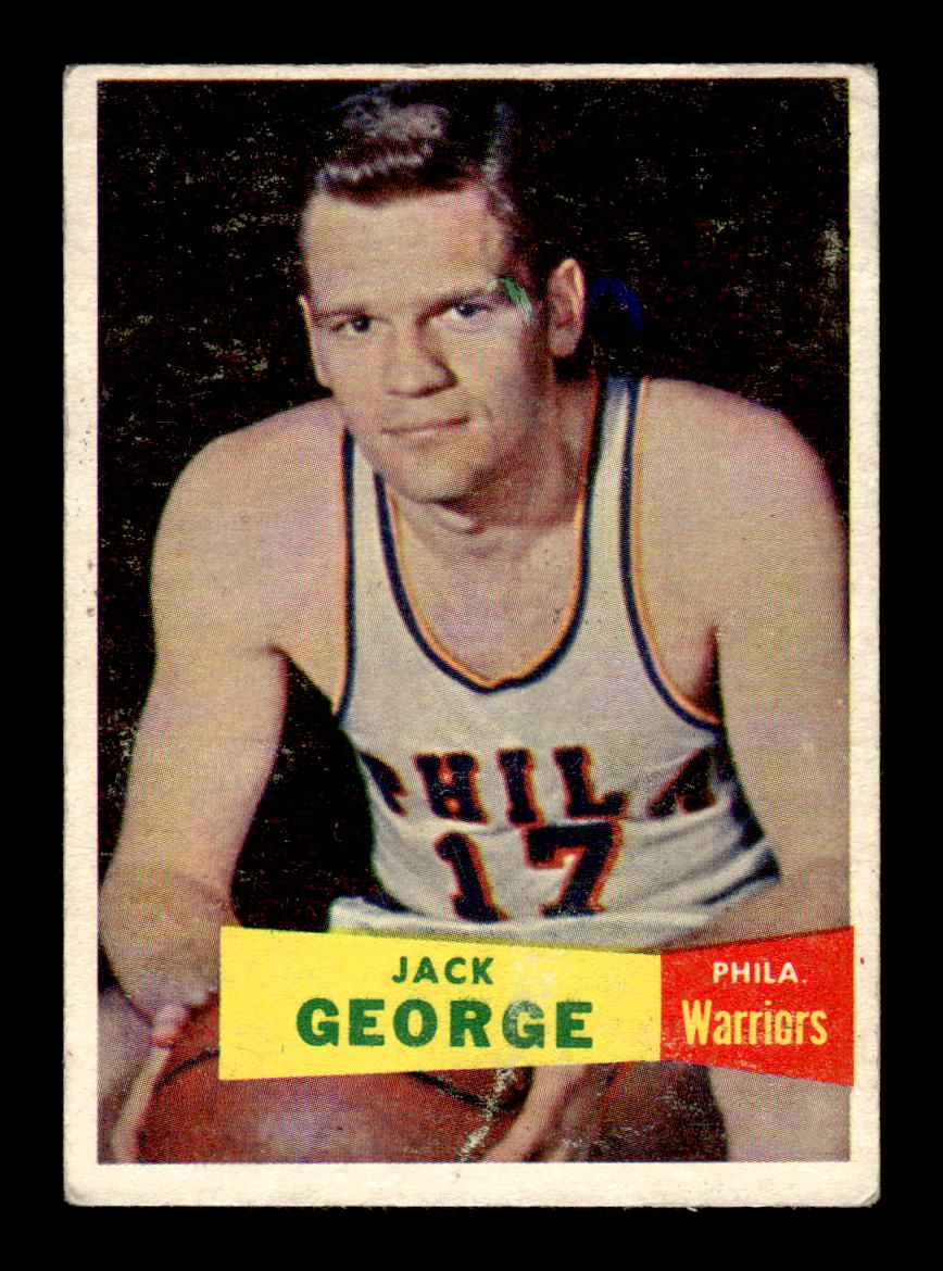 1957-58 Topps #67 Jack George Philadelphia Warriors VG HOF10010896