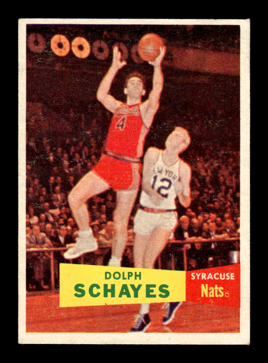 1957-58 Topps #13 Dolph Schayes Syracuse Nationals VGEX HOF10010902