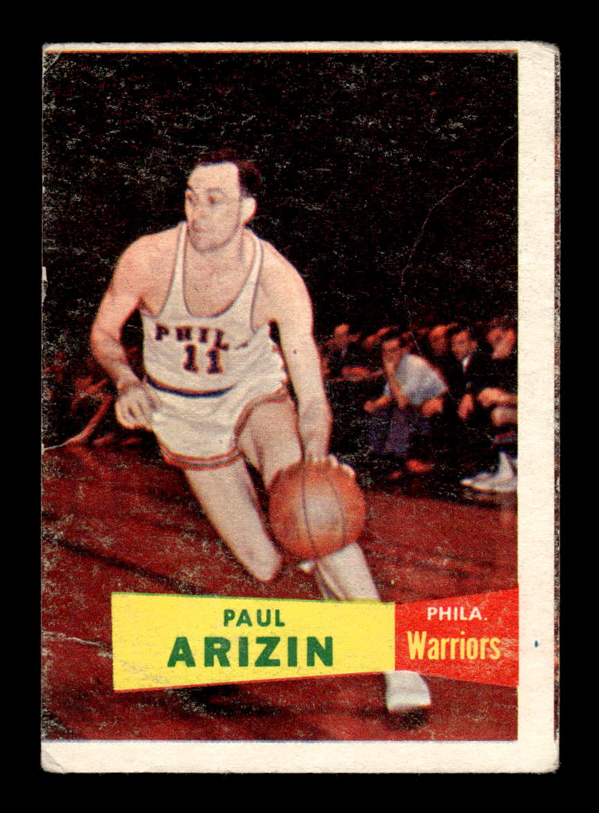 1957-58 Topps #10 Paul Arizin Philadelphia Warriors G/VG HOF10010903
