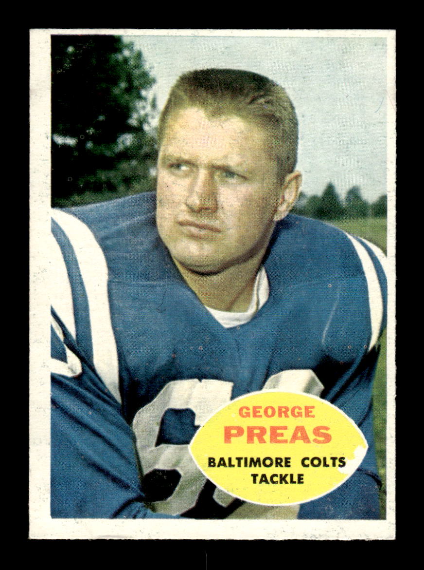 1960 Topps #6 George Preas Baltimore Colts EX HOF10010907