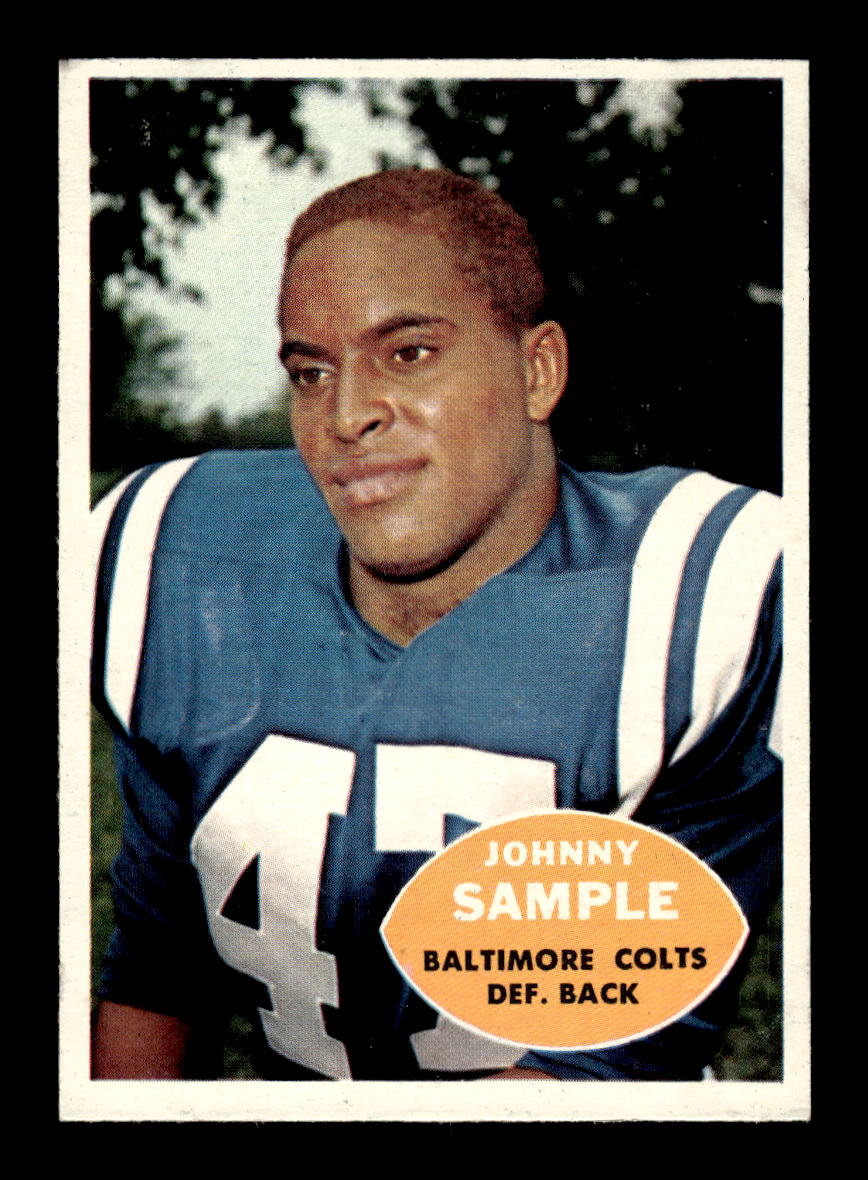 1960 Topps #9 Johnny Sample Baltimore Colts EX HOF10010909