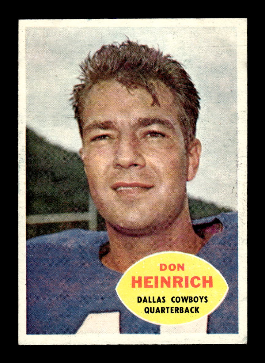 1960 Topps #32 Don Heinrich Dallas Cowboys VGEX HOF10010918