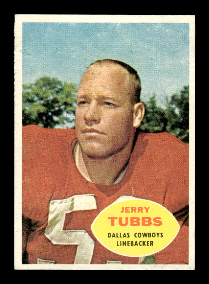 1960 Topps #38 Jerry Tubbs Dallas Cowboys VGEX HOF10010924