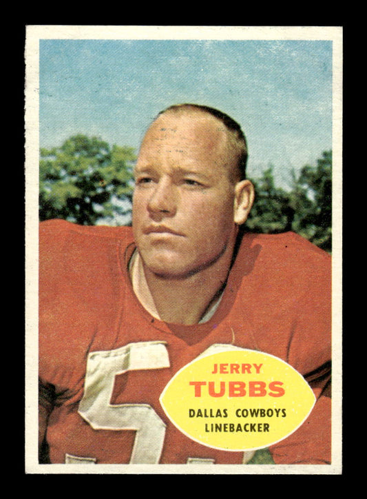 1960 Topps #38 Jerry Tubbs Dallas Cowboys VGEX HOF10010924