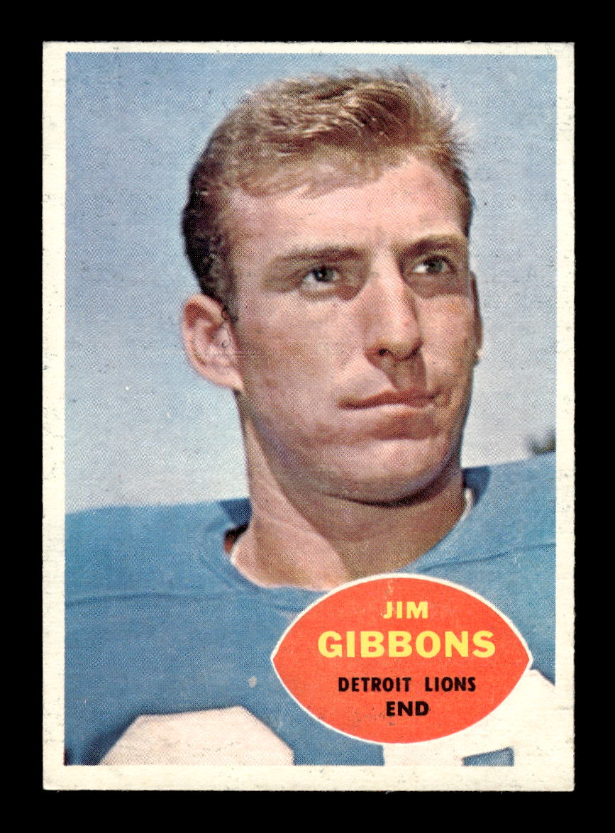 1960 Topps #44 Jim Gibbons Detroit Lions VGEX HOF10010930