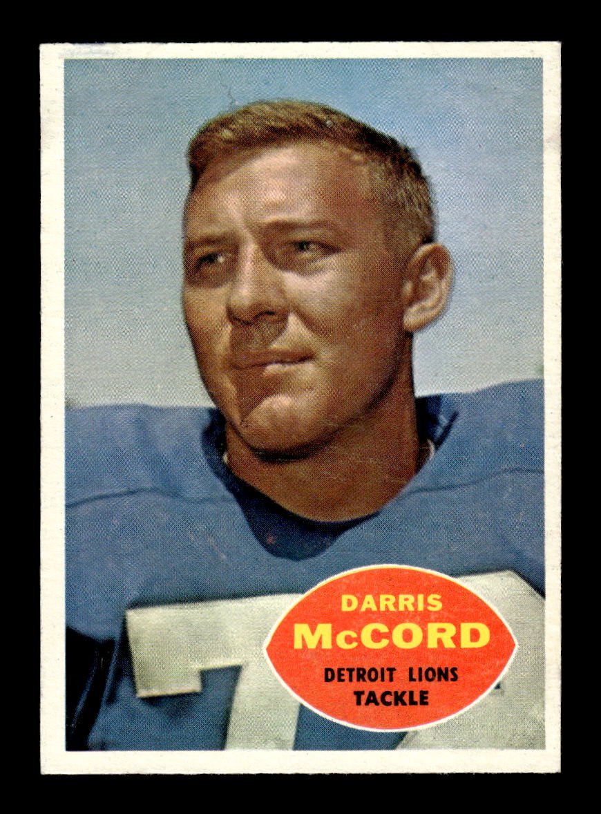1960 Topps #45 Darris McCord Detroit Lions VGEX HOF10010931