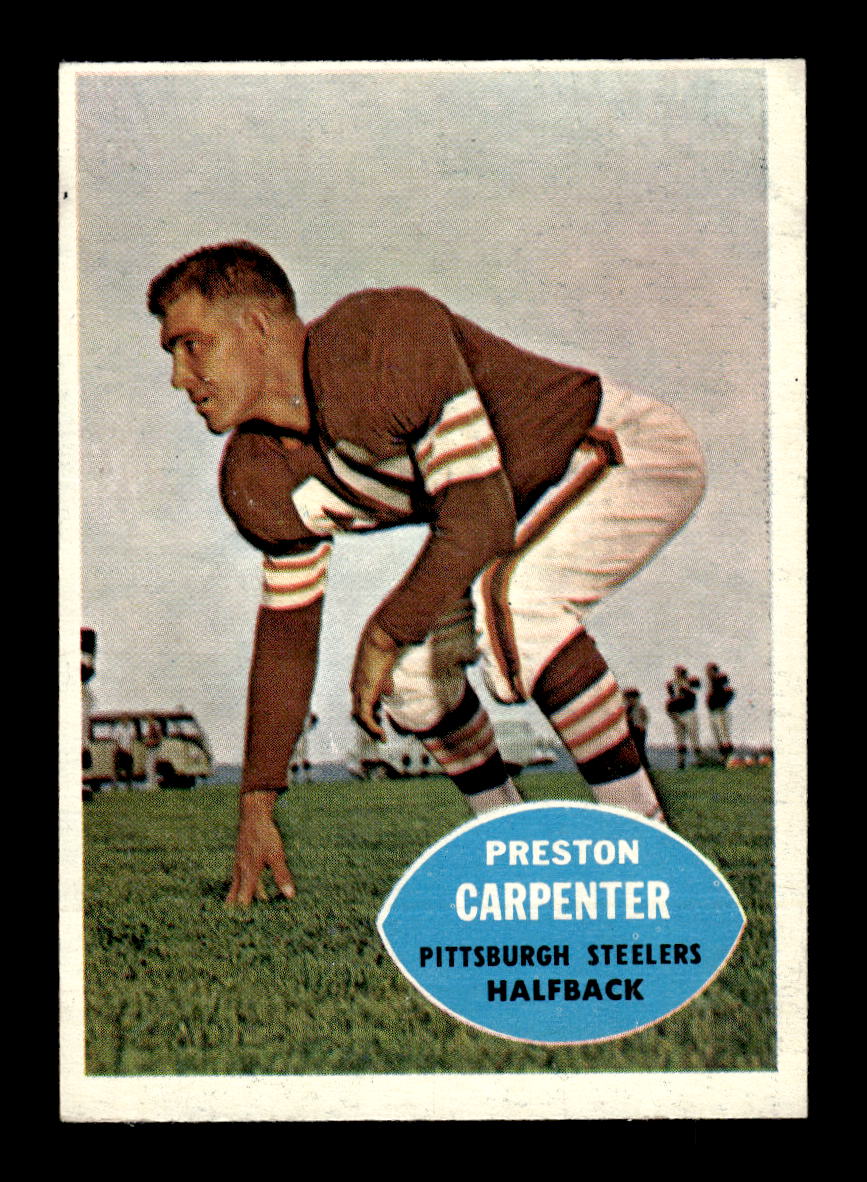 1960 Topps #96 Preston Carpenter Pittsburgh Steelers VGEX HOF10010945