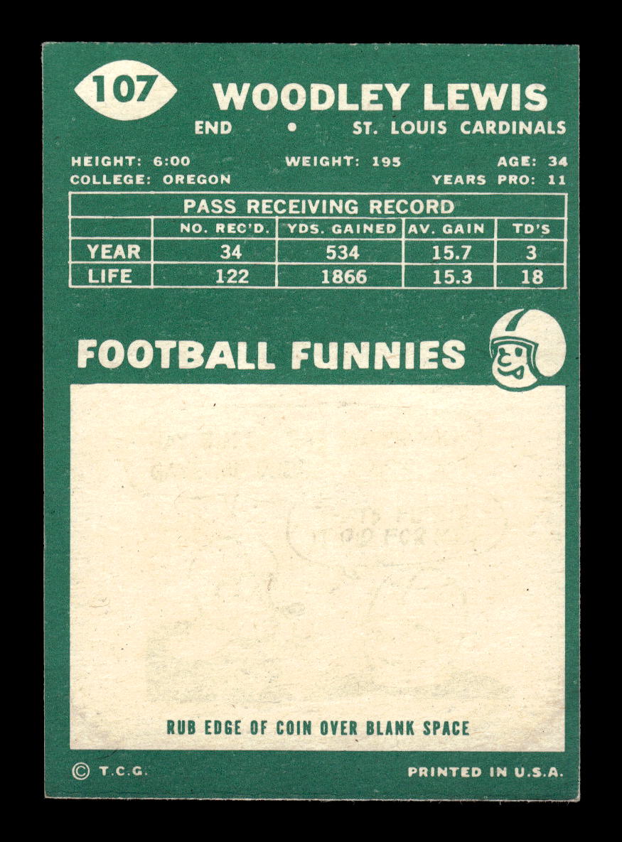 1960 Topps #107 Woodley Lewis St. Louis Cardinals VGEX HOF10010953