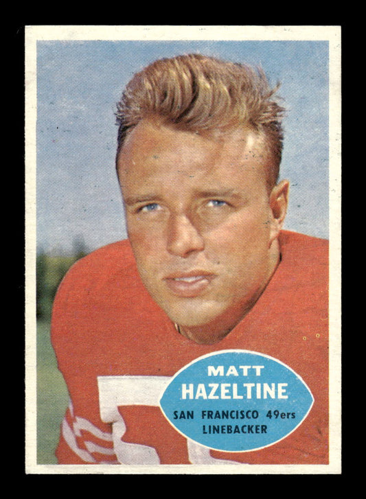1960 Topps #119 Matt Hazeltine San Francisco 49ers VGEX HOF10010958
