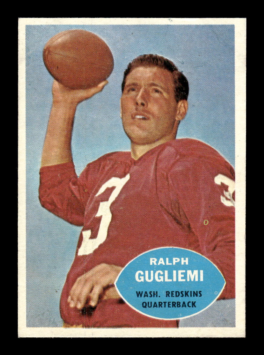 1960 Topps #123 Ralph Guglielmi Washington Redskins VGEX HOF10010961