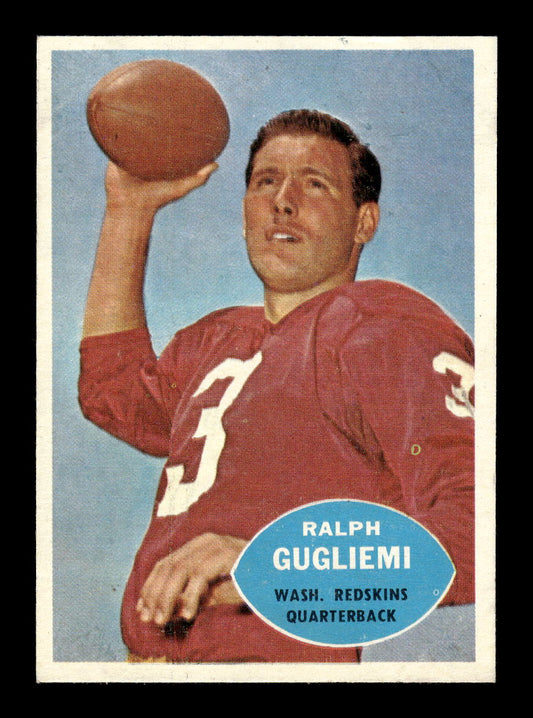 1960 Topps #123 Ralph Guglielmi Washington Redskins VGEX HOF10010961