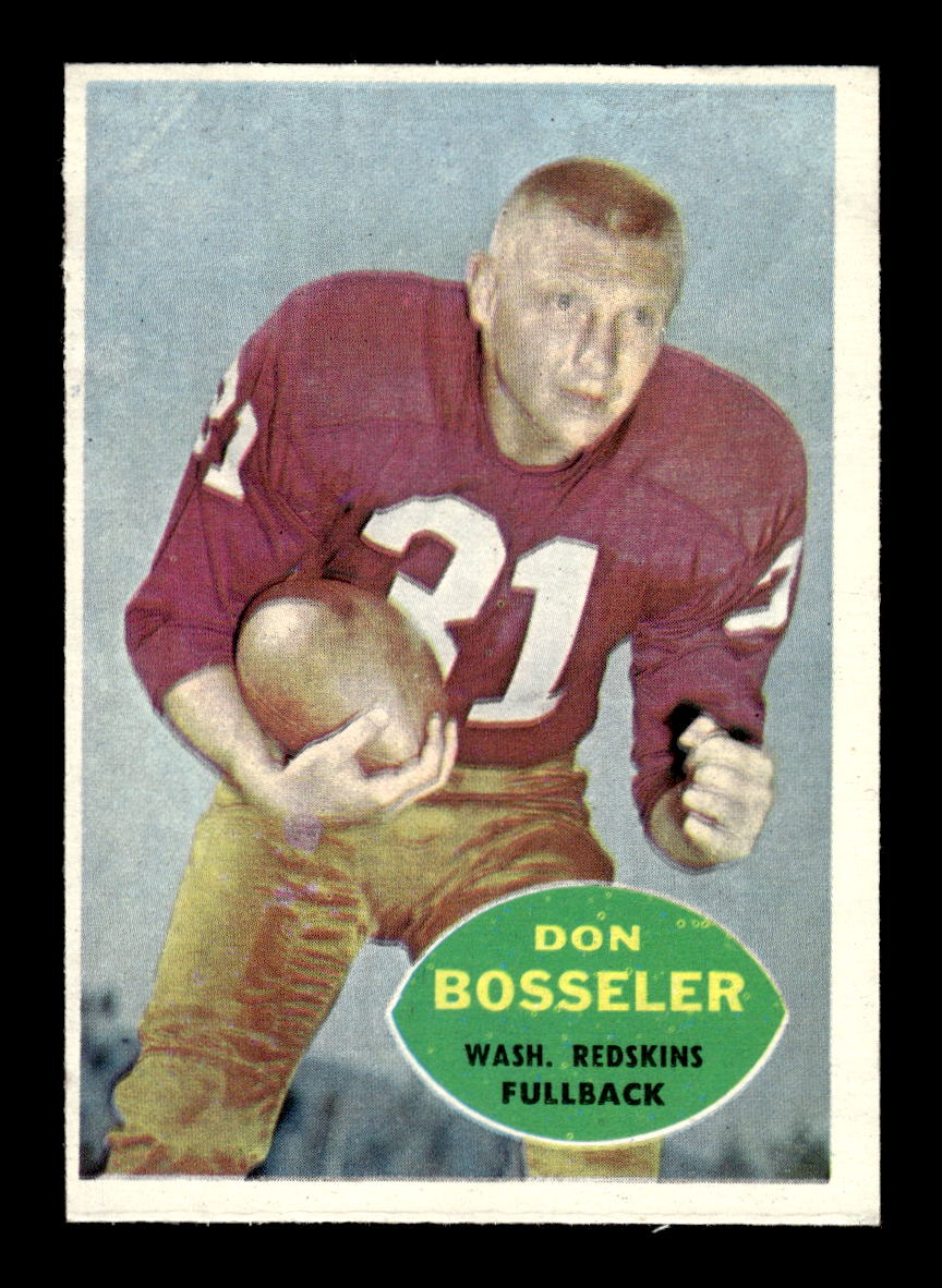 1960 Topps #124 Don Bosseler Washington Redskins VGEX HOF10010962