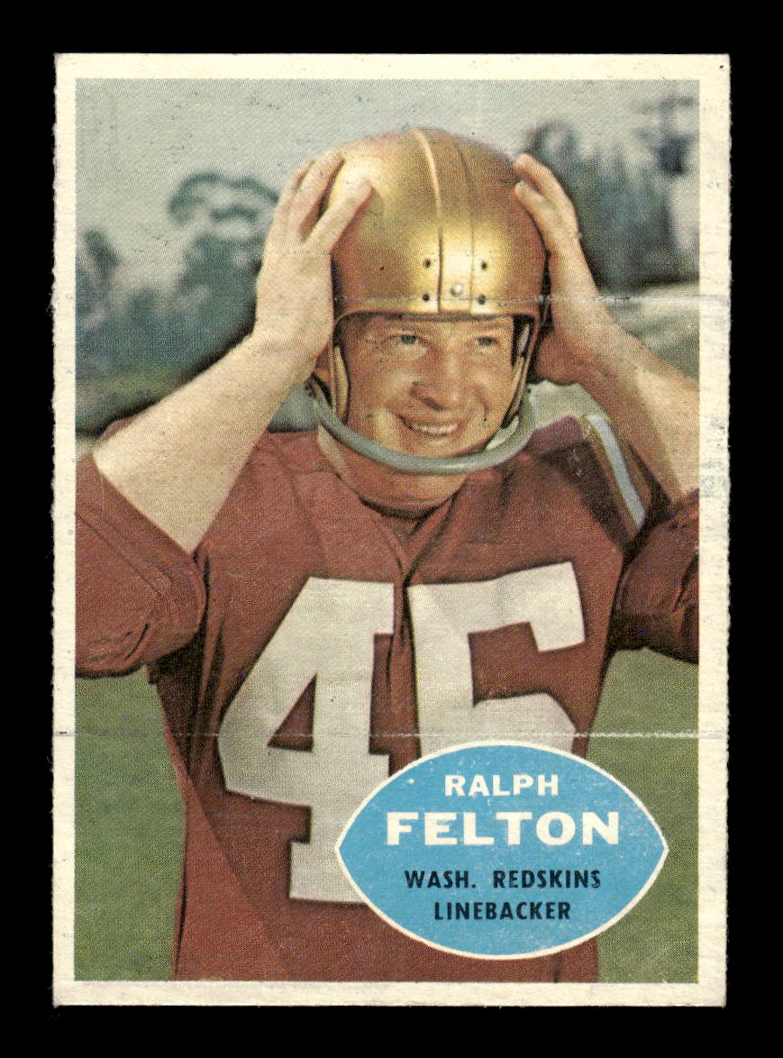 1960 Topps #129 Ralph Felton Washington Redskins VGEX HOF10010966