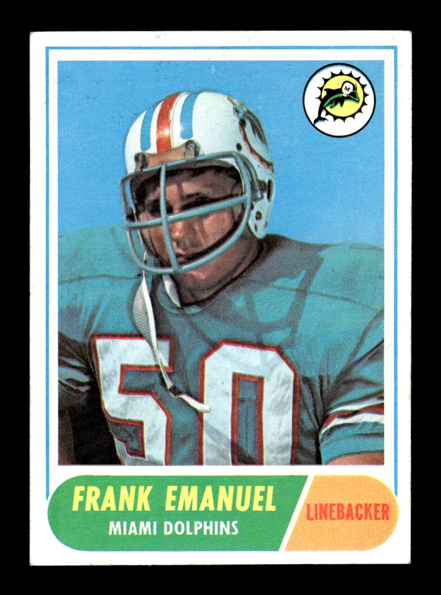 1968 Topps #170 Frank Emanuel Miami Dolphins EX HOF10010982