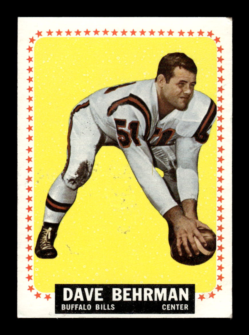 1964 Topps #24 Dave Behrman Buffalo Bills EX HOF10010990