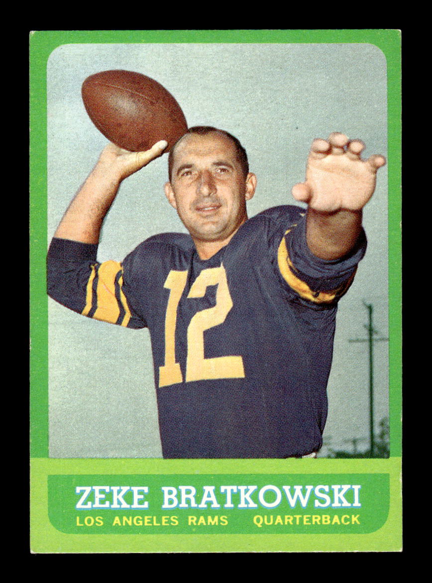 1963 Topps #38 Zeke Bratkowski Los Angeles Rams EX HOF10011022