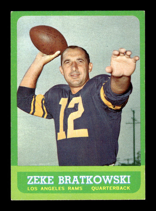 1963 Topps #38 Zeke Bratkowski Los Angeles Rams EX HOF10011022