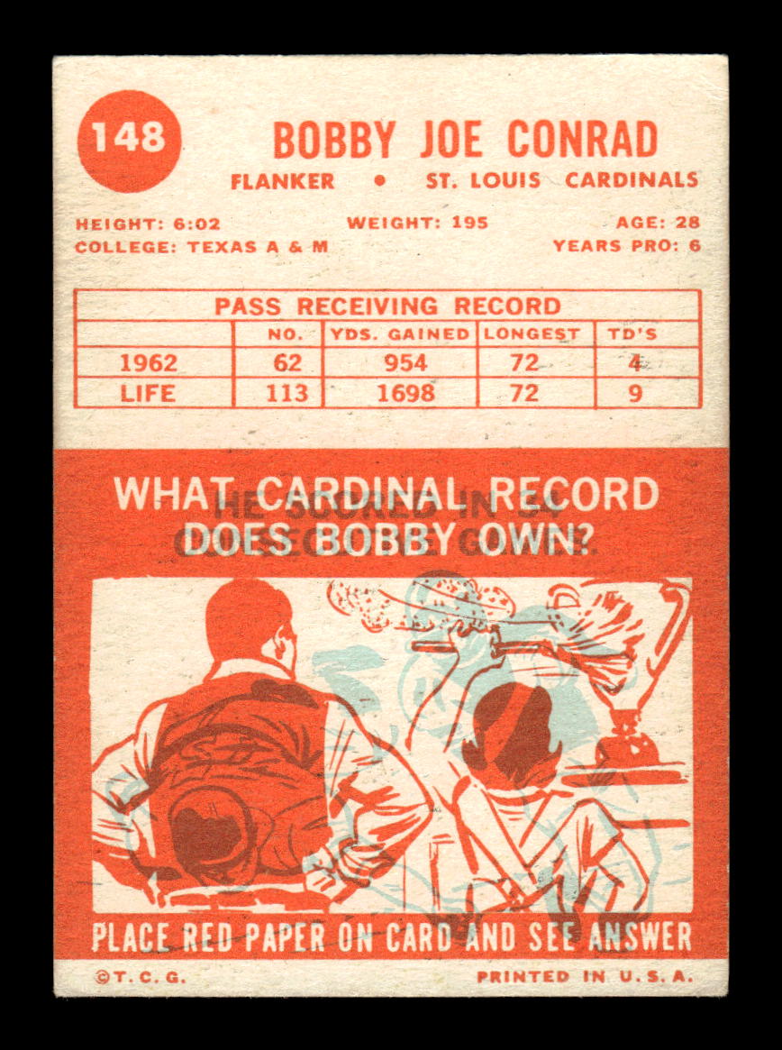 1963 Topps #148 Bobby Joe Conrad St. Louis Cardinals EX HOF10011045