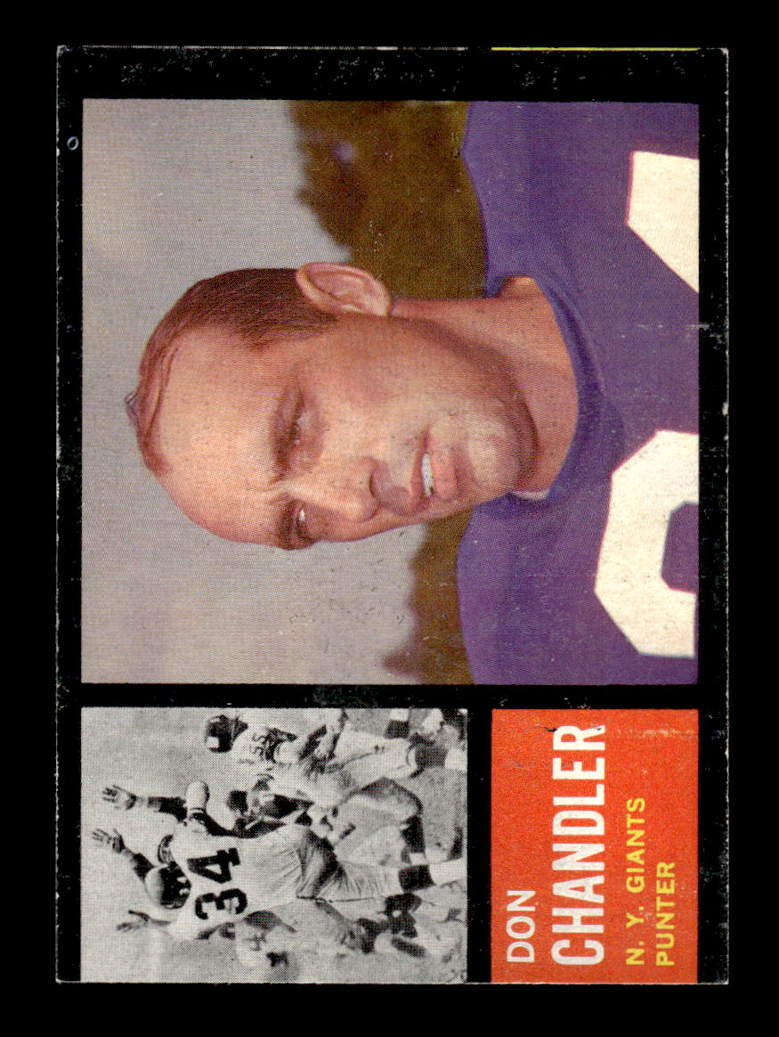1962 Topps #107 Don Chandler New York Giants EX HOF10011061