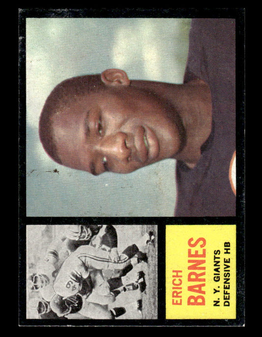 1962 Topps #111 Erich Barnes New York Giants EX HOF10011062