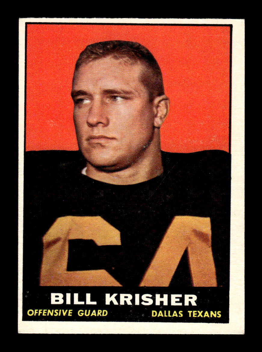 1961 Topps #136 Bill Krisher Dallas Texans VGEX HOF10011085