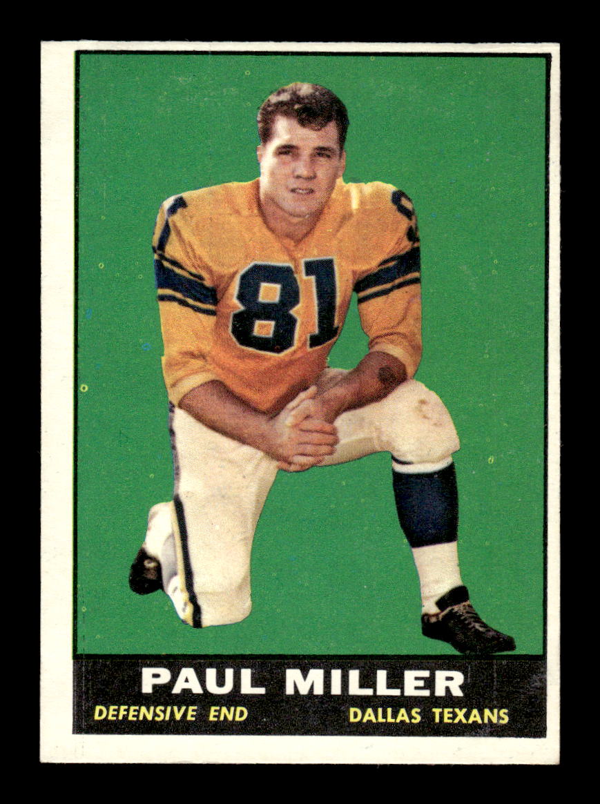 1961 Topps #137 Paul Miller Dallas Texans VGEX HOF10011086