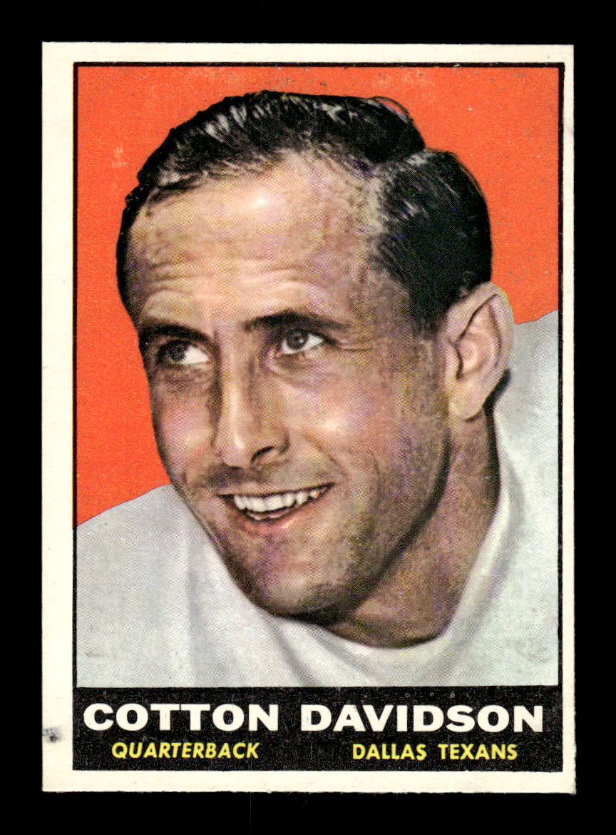 1961 Topps #140 Cotton Davidson Dallas Texans VGEX HOF10011089