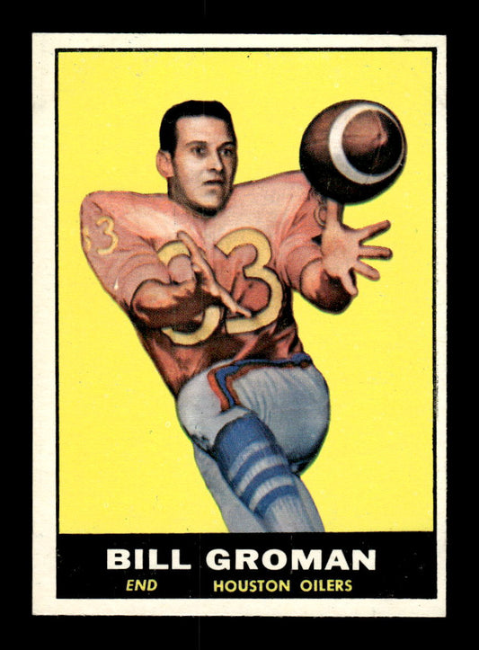 1961 Topps #142 Bill Groman Houston Oilers VGEX HOF10011092