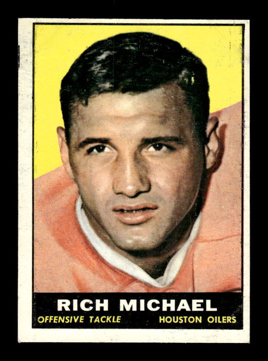 1961 Topps #143 Rich Michael Houston Oilers VGEX HOF10011093