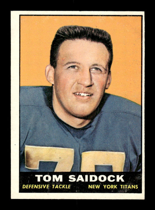 1961 Topps #155 Tom Saidock New York Titans VGEX HOF10011101
