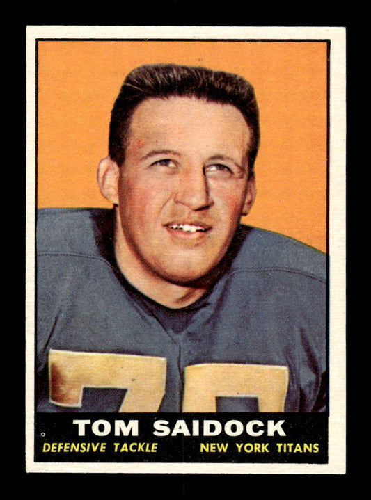 1961 Topps #155 Tom Saidock New York Titans VGEX HOF10011102