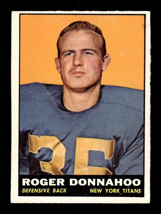 1961 Topps #156 Roger Donnahoo New York Titans VGEX HOF10011103