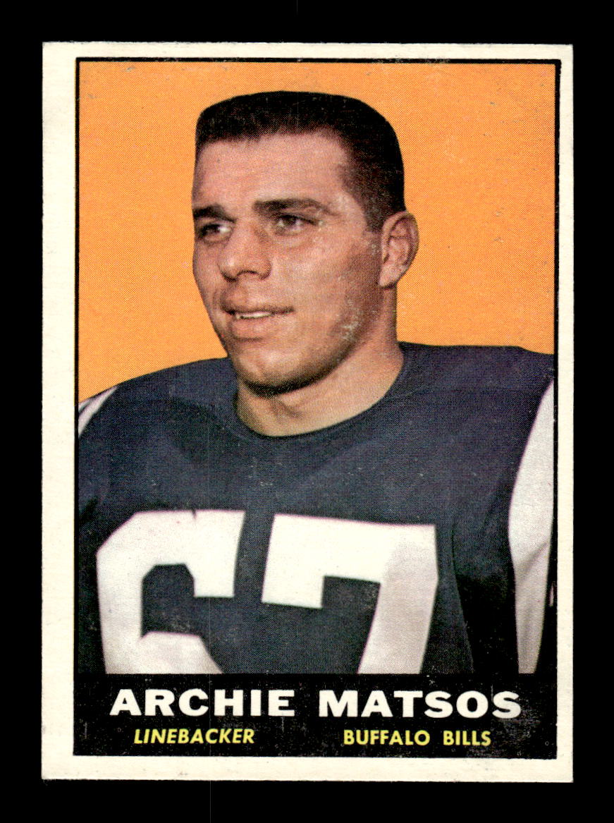 1961 Topps #158 Archie Matsos Buffalo Bills EX HOF10011104
